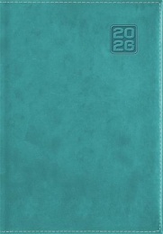 Naptár, tervező, B5, heti, DAYLINER "Square", türkiz